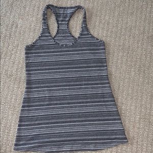 Lululemon grey striped tank top